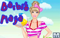 Juego de vestir a barbie en la playa