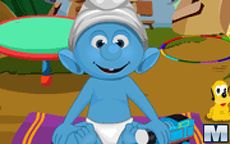 Smurfs Baby Bathing