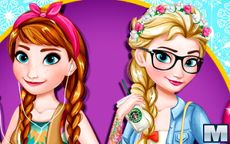 Juego de vestir moderno - Modern Frozen Sisters