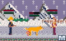 Snow Wolf and Dog