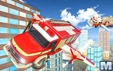 Flying Fire Truck Driving Sim